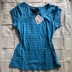 NWT i Jeans by Buffalo Blue Silver Sparkly Striped Baby T-Shirt